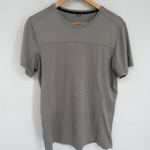 Khul Top Men’s Medium Gray Short Sleeve Active Workout Running Gorpcore